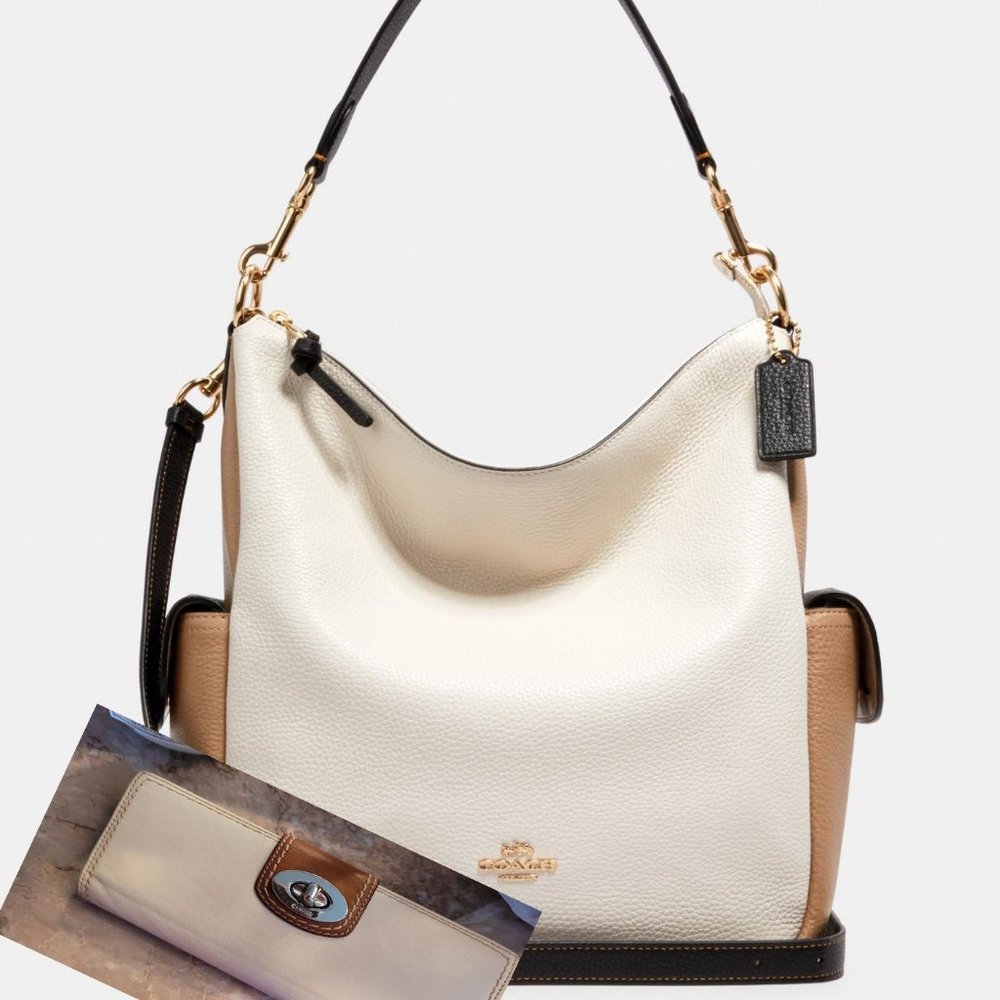 Coach Pennie Shoulder Bag/Matching Wallet/Chkbook